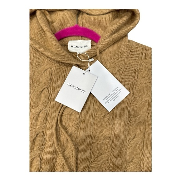 Lord & Taylor W. Cashmere Scout Cashmere Cable Knit Hoodie size M New with tag - Picture 10 of 14